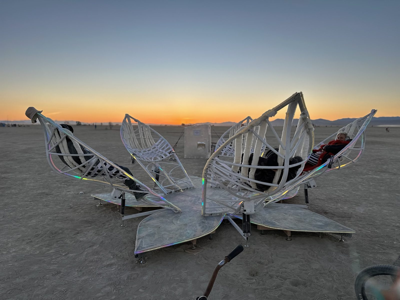 Hortus Lux open on the playa at sunrise